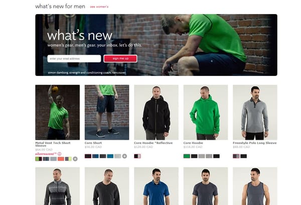 Featured on Lululemon.com